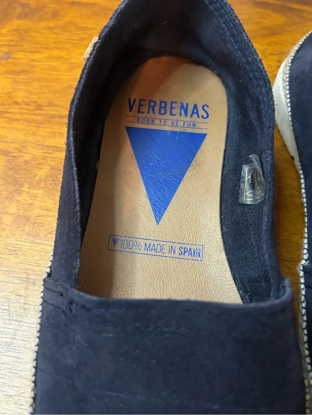 Women’s size 39 Verbenas Navy Suede Espadrille Flats